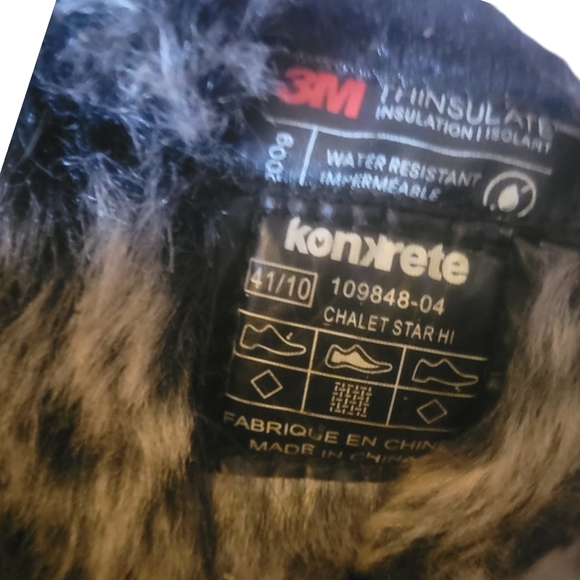 SOREL STYLE KNKRT - Womans Waterproof Black Fur Trimmed Winter Boots Size 8 - Picture 6 of 8